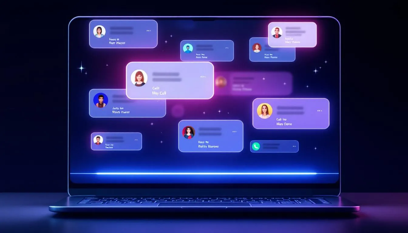 The image depicts a modern AI phone answering system efficiently managing multiple incoming calls simultaneously, showcasing how the AI receptionist answers common customer requests and routes calls to ensure high customer satisfaction. This advanced system is designed to handle call volume during peak hours, improving customer experience while allowing human agents to focus on more complex interactions.